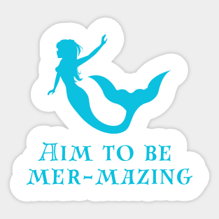 Mermaid club quote cute ocean graphic Sticker